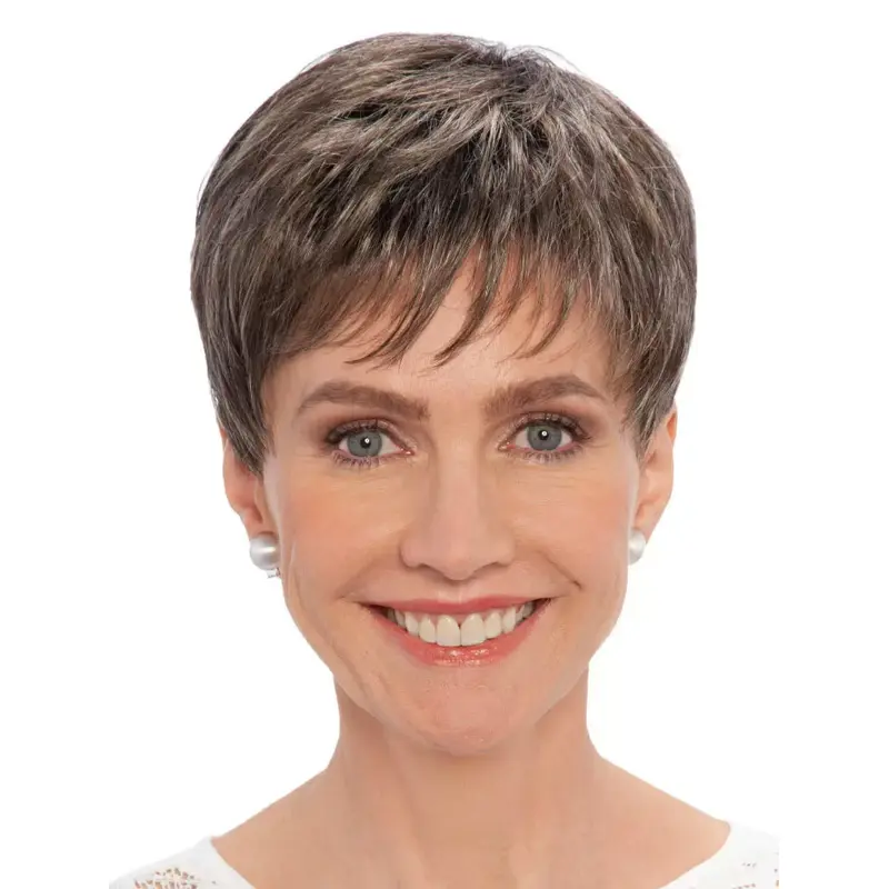 Straight Brown Bobs Cropped 4" Synthetic Wigs That Can Take Heat