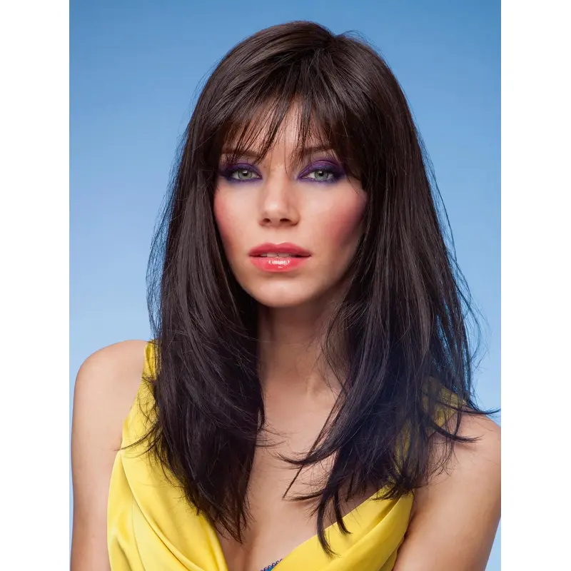 Gorgeous Black Monofilament Long Synthetic Wigs