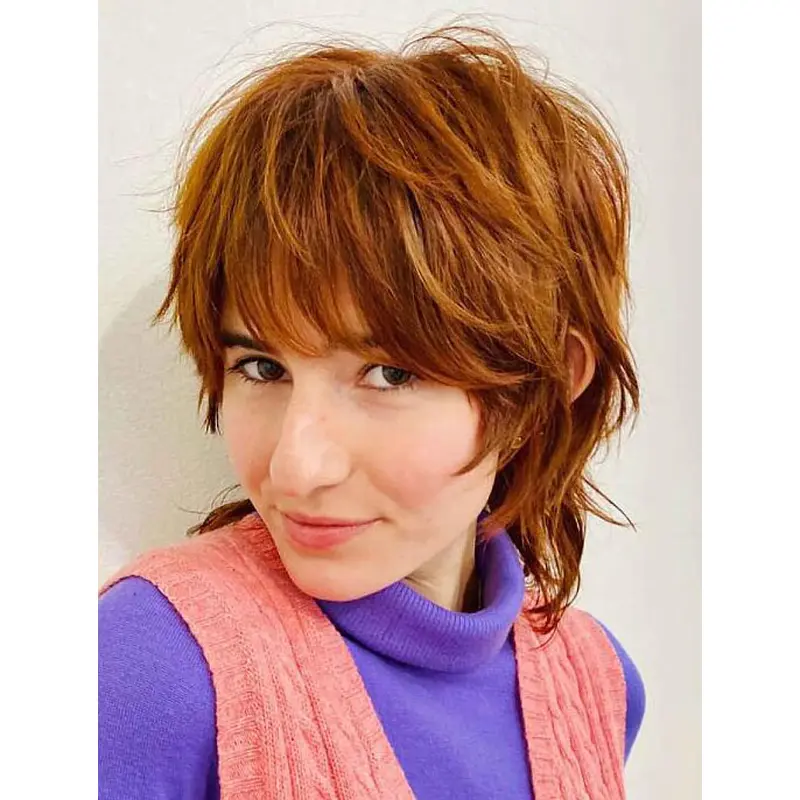 Lace Front Wigs Synthetic Layered Wigs Chin Length Wavy Women Wigs