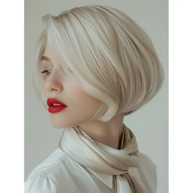 Short Bob Wig Monofilament Layered 8" Straight Wigs