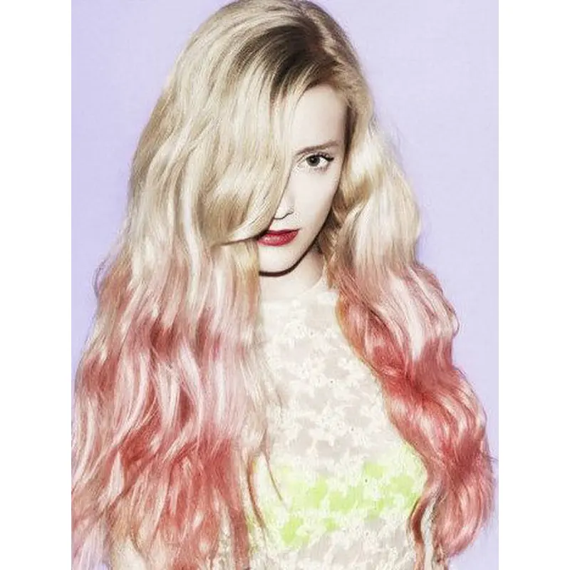 26" Wavy Long Full Lace Two Tone Wigs