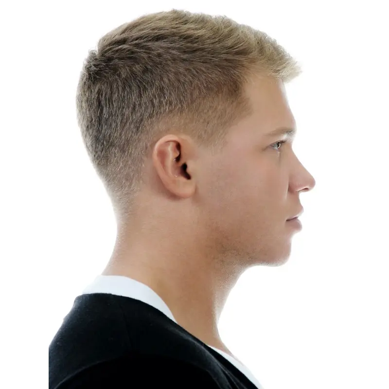 Fashion Wigs For Men Boycuts Platinum Blonde 4" Straight Wigs