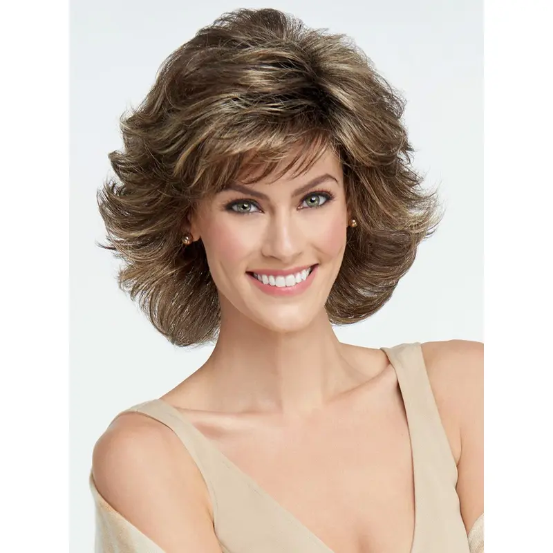 Wavy Chin Length 6" Capless Layered Best Looking Synthetic Wigs