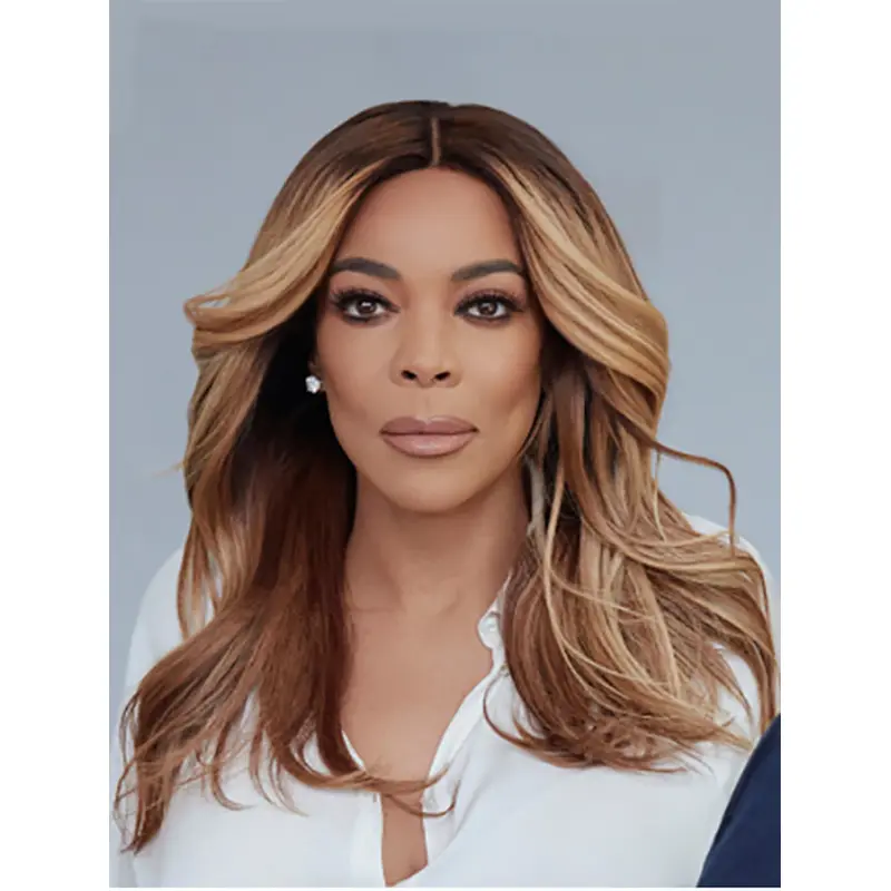 Lace Front Long Ombre/2 Tone Wavy Without Bangs Wendy Williams Wigs