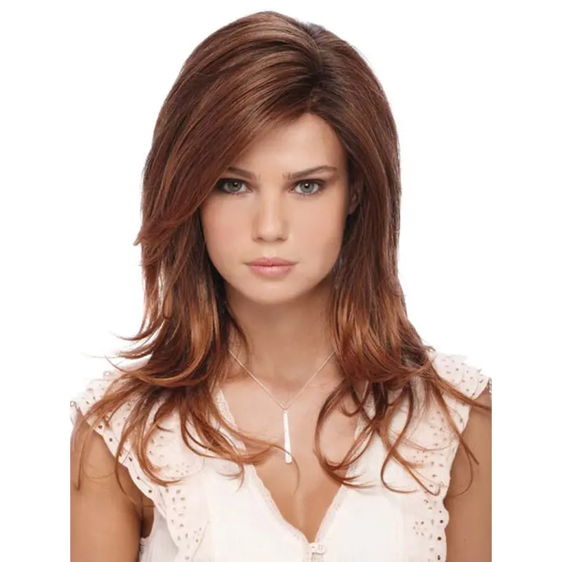 Style Auburn Lace Front Shoulder Length Wigs