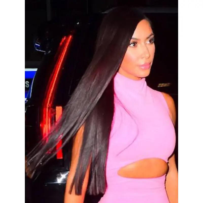 20" Remy Human Hair Auburn Straight Kim Kardashian Wigs