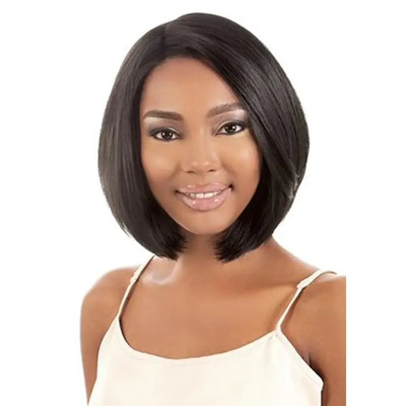 Black Straight Synthetic Glamorous Medium Wigs