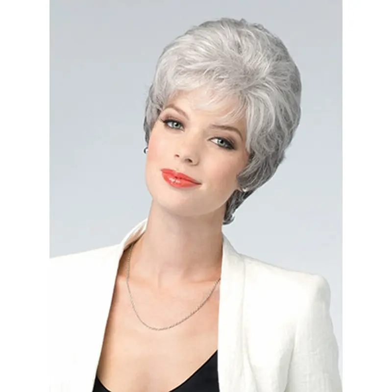 Grey Lady Comfortable Lace Front Human Wigs