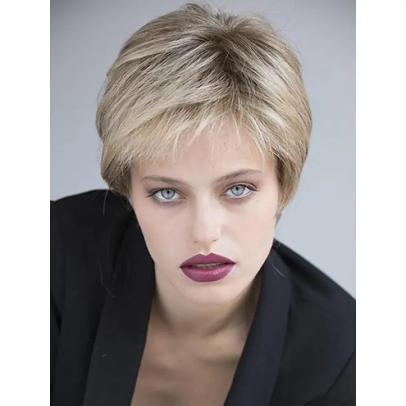 Monofilament 8" Straight Short Remy Human Hair Wig