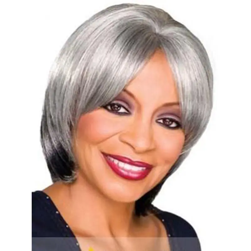 Dip Grey Lady Chin Length Wigs