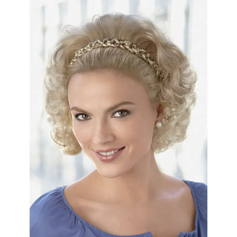 Perfect Blonde Wavy Chin Length Human Hair Wigs & Half Wigs