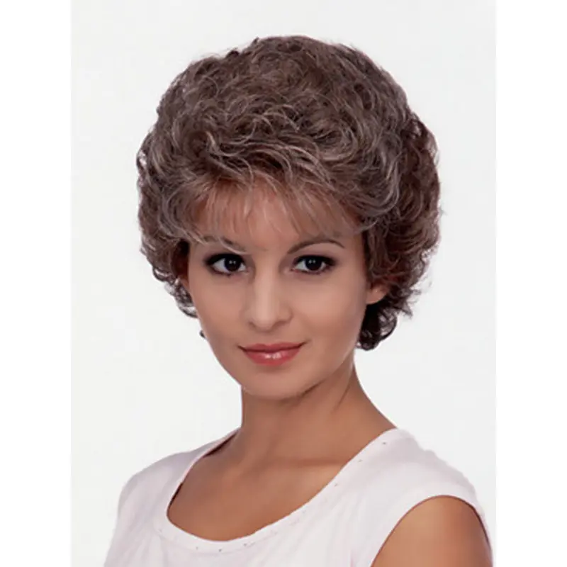 Sleek Brown Curly Short Classic Wigs