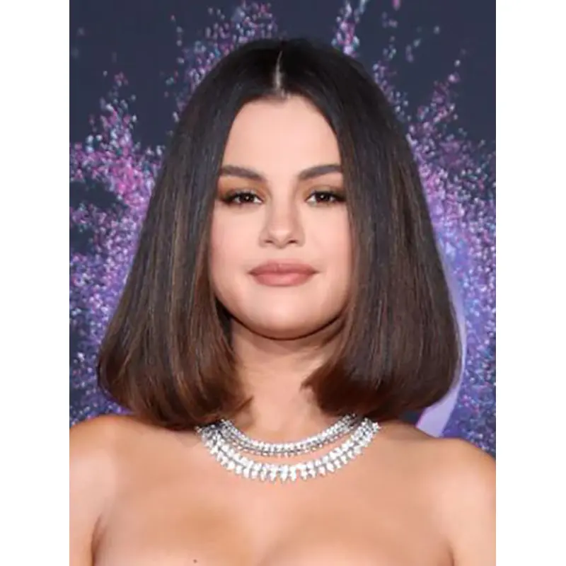 Straight Chin Length Ombre/2 Tone Synthetic Selena Gomez Wigs