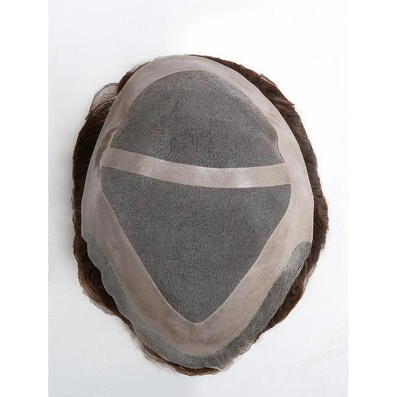 Custom Made Mono With Thin PU Front Man Toupees