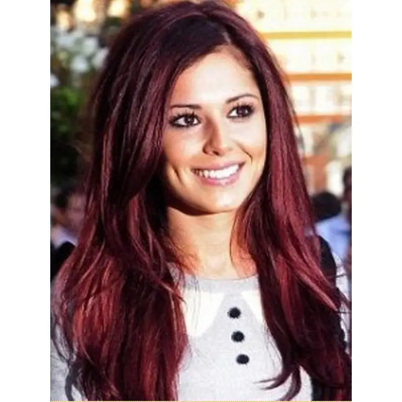 Shining Red Straight Long Cheryl Cole Wigs