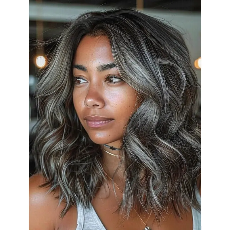 African American Wigs 16" Layered Curly Wigs