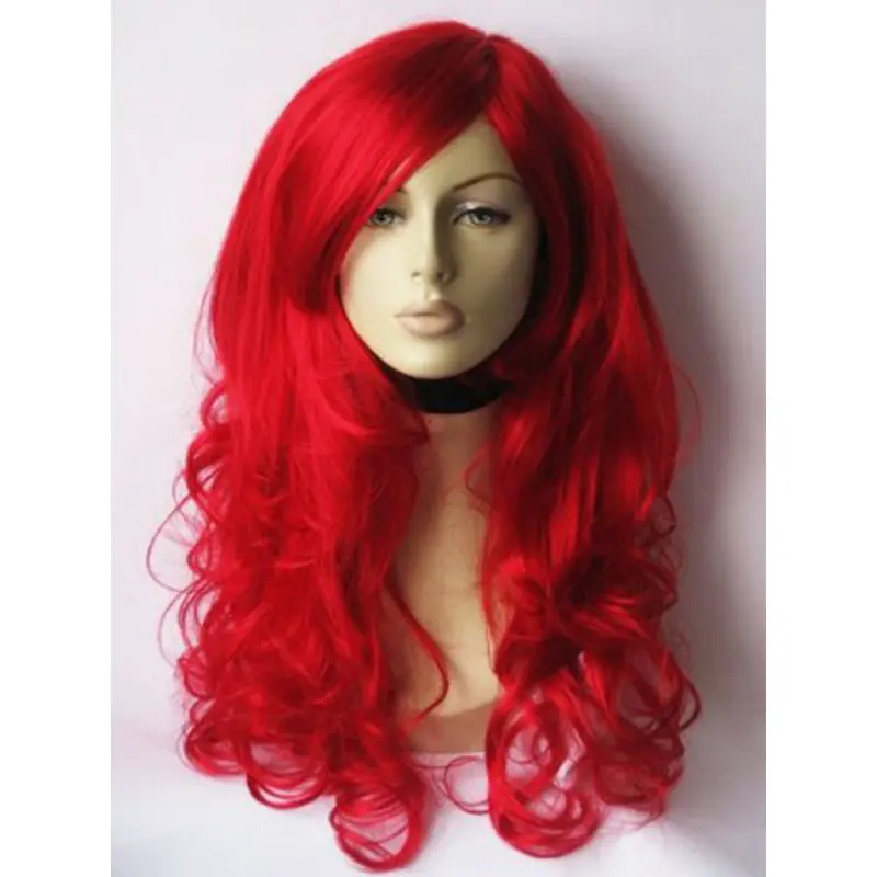 Elegent Long Wavy Beautiful Red Synthetic Wigs