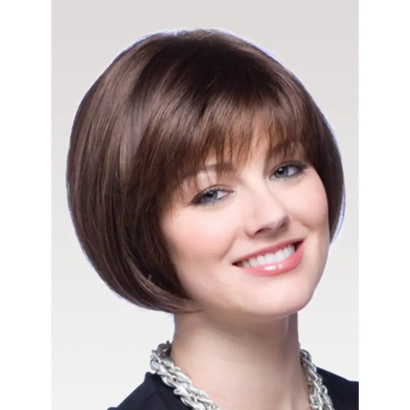 Hairstyles Auburn Straight Chin Length Bob Wigs