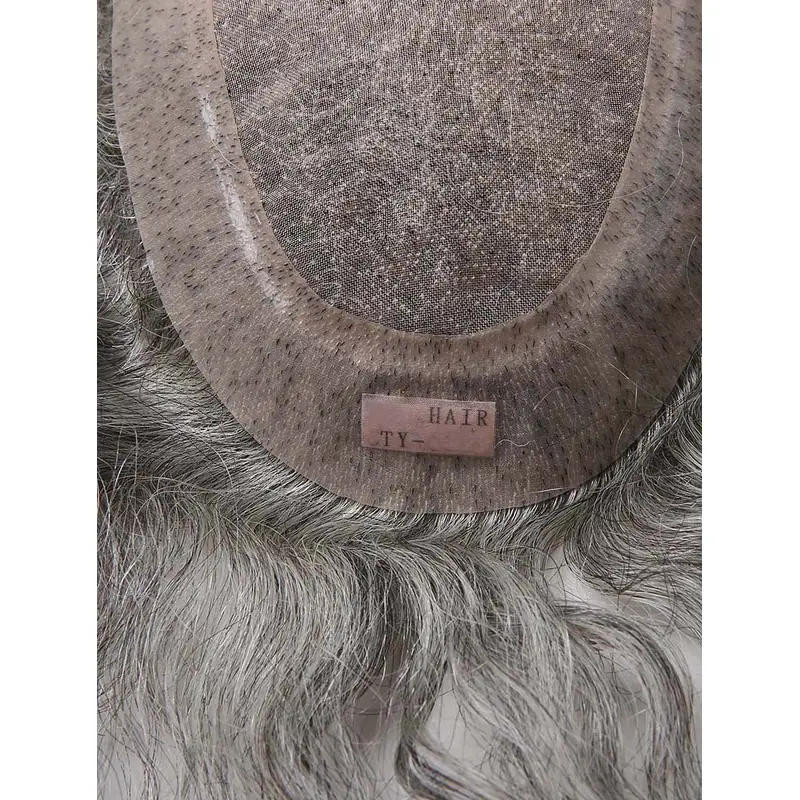 Silk Mono Center With Skin Tone Color Poly All Around Perimeter Man Toupees