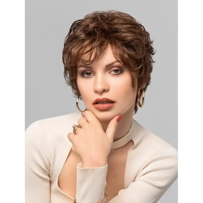 Wavy Synthetic 4" Cropped Wigs For Women