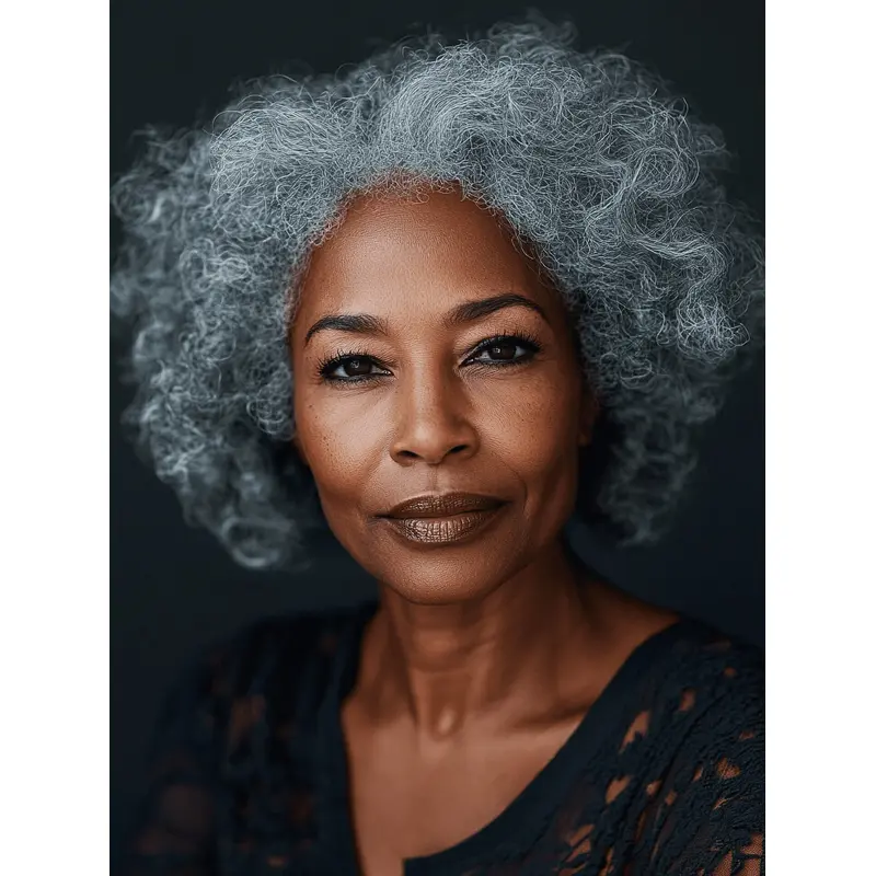 African American Wig Lace Front 10" Kinky Salt and Pepper Wigs
