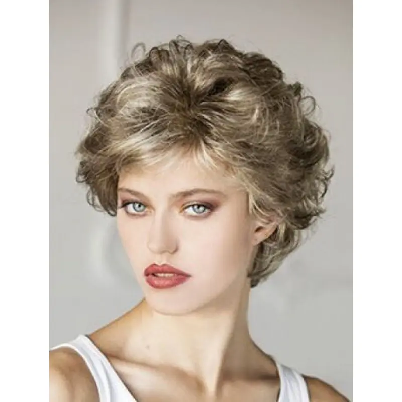 Curly Capless Blonde Short Classic Wigs