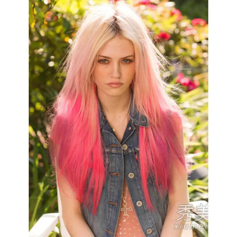 24" Straight Long Full Lace Ombre Wigs
