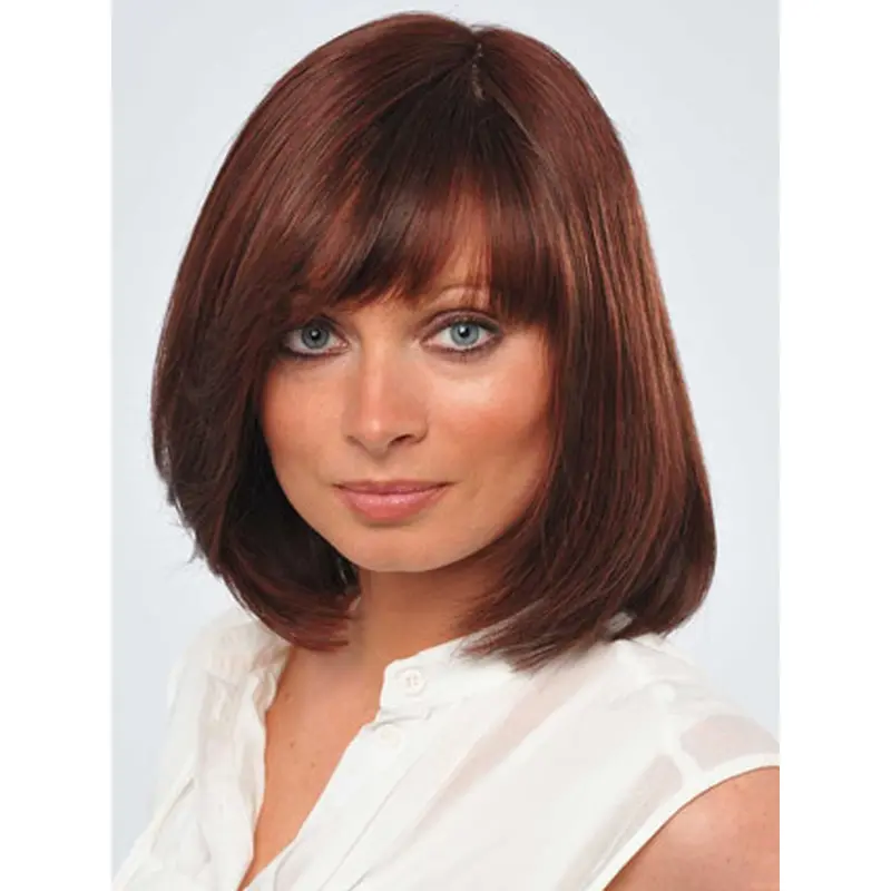 Impressive Lace Front Straight Chin Length Remy Human Lace Wigs