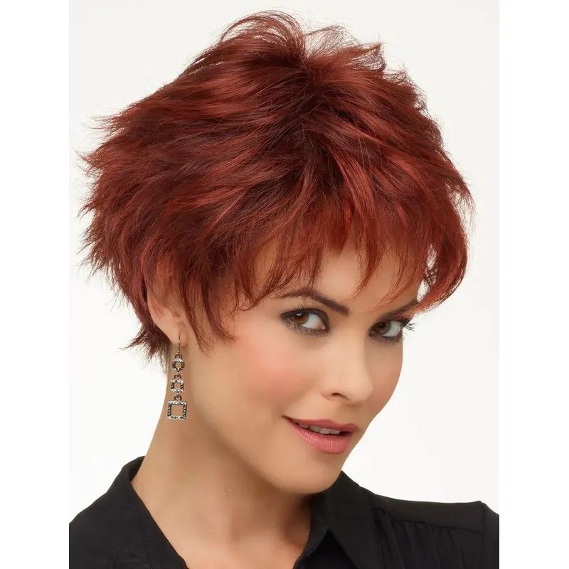 Lace Front Discount Boycuts Wavy Short Wigs