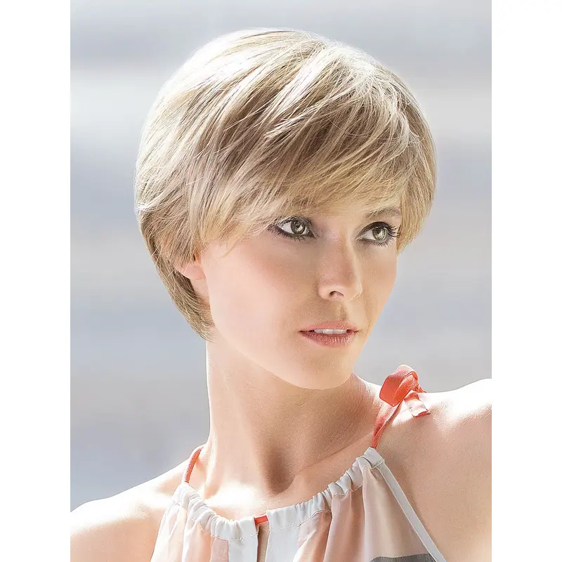 Short 100% Hand-Tied With Bangs Human Hair Wigs