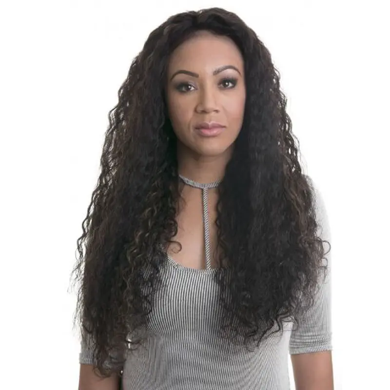 Synthetic Black Without Bangs Long African Hairstyles For Women