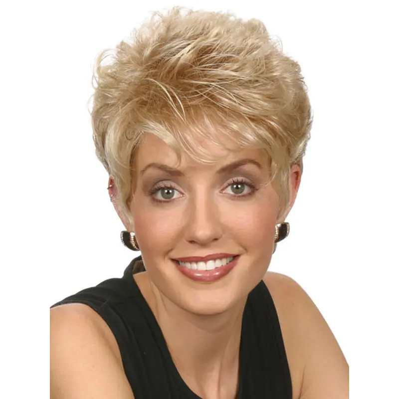 Comfortable Straight Boycuts Blonde Short Wigs