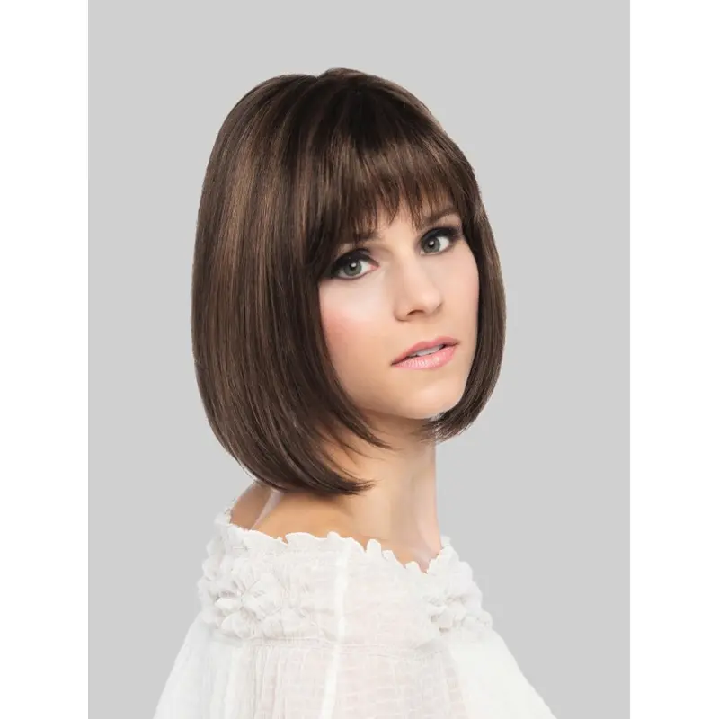 10" Straight Monofilament Brown Light Bob Wig