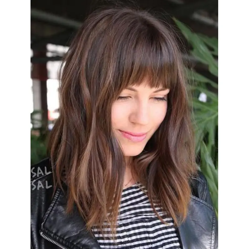 Brown Synthetic 14" Wavy Latest Hairstyles