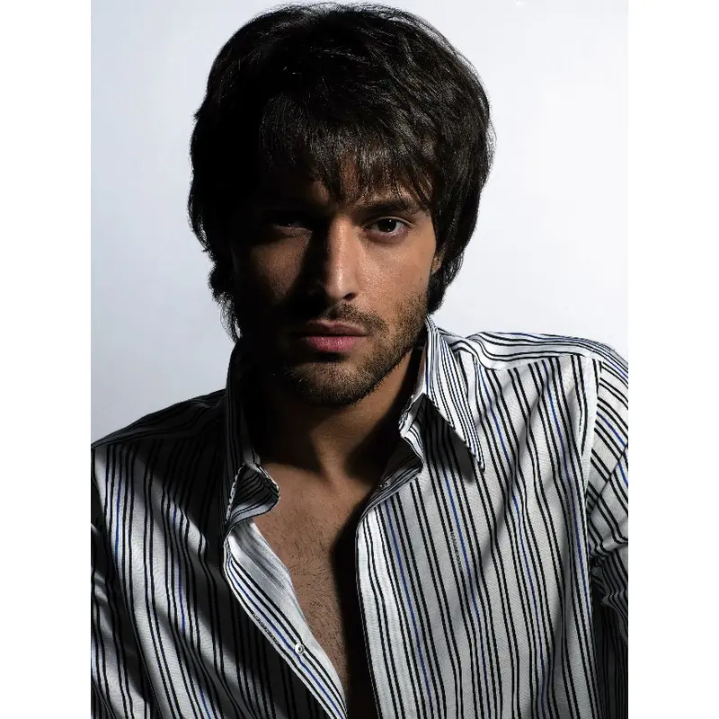 Classic Straight Mono Short Men Wigs