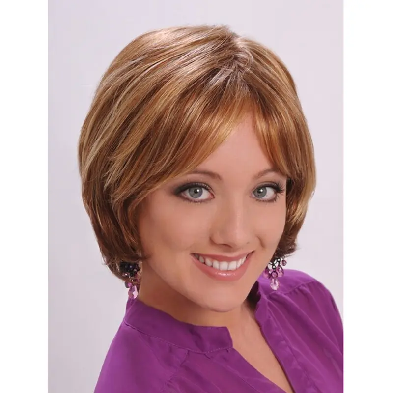 Perfect Auburn Straight Chin Length Synthetic Wigs