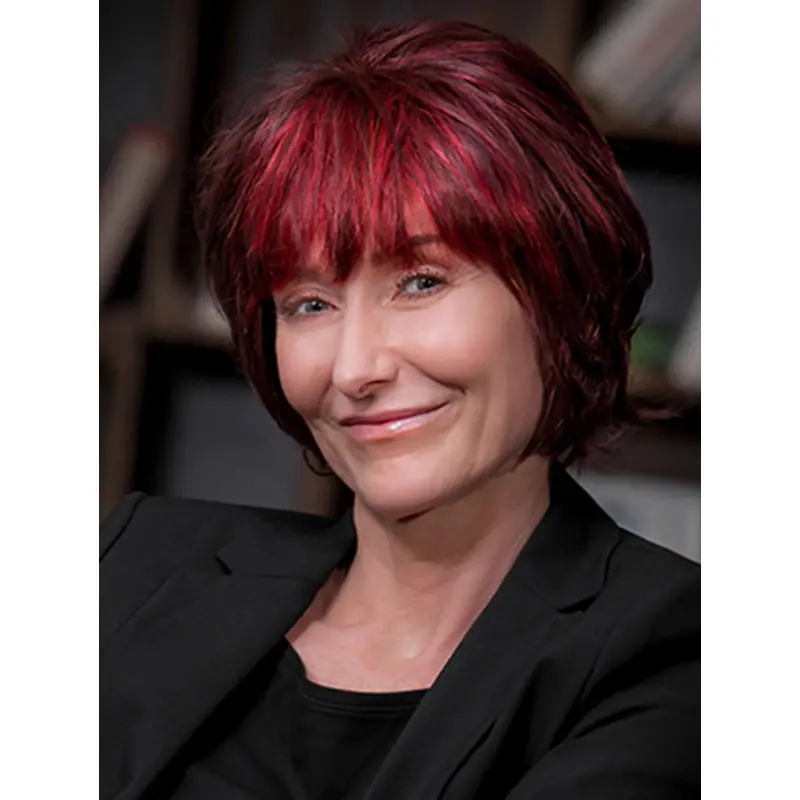 Remy Human Hair 10" Wavy Chin Length Red Wigs Bob