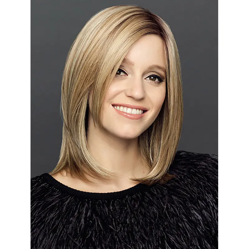 Straight 12" Monofilament Brown Bobs Synthetic Medium Wigs Online