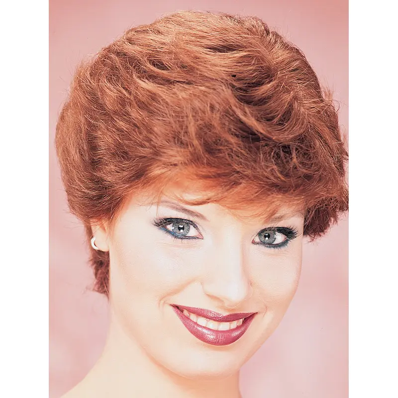 Wavy Monofilament Red Short Classic Ladies Wig