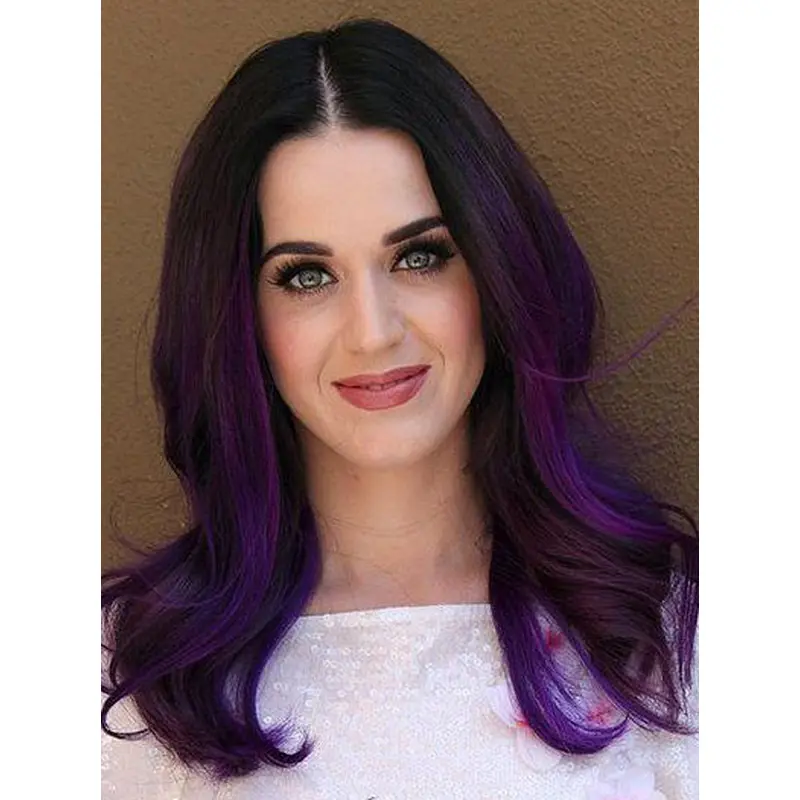 16" Wavy Shoulder Length Lace Front Ombre Wigs