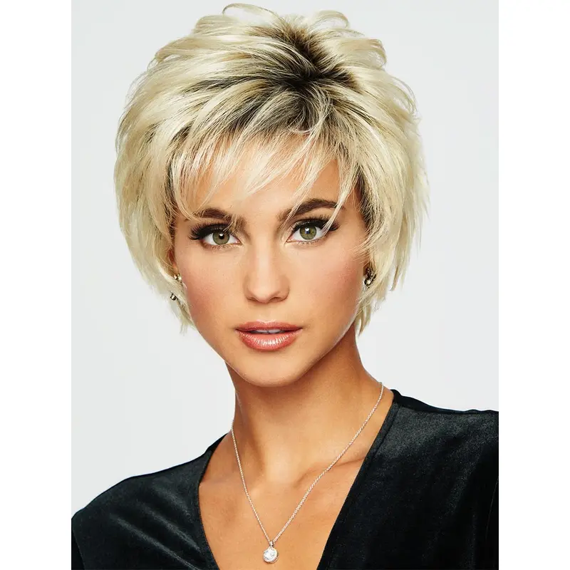 5" Cropped Wavy Blonde Boycuts Great Synthetic Wigs