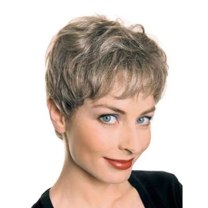 6" Short Straight Brown Gorgeous Hand-Tied Wigs