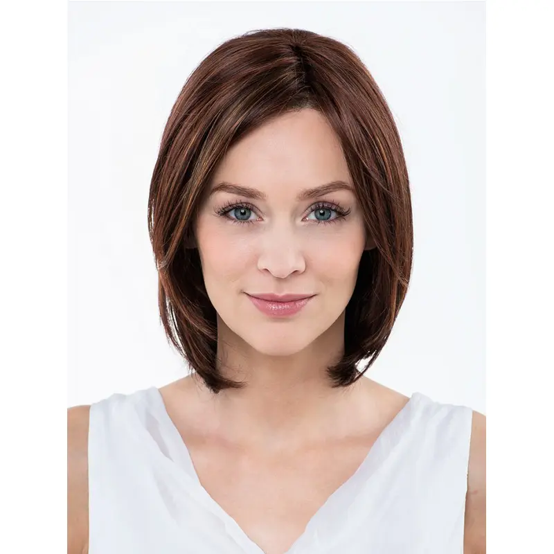 Capless Synthetic 11" Straight Red Shoulder Length Wig Bobs