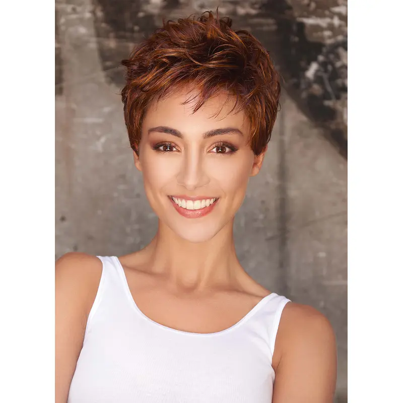 Cropped 100% Hand-Tied Boycuts Straight 4" Blonde Synthetic Wig