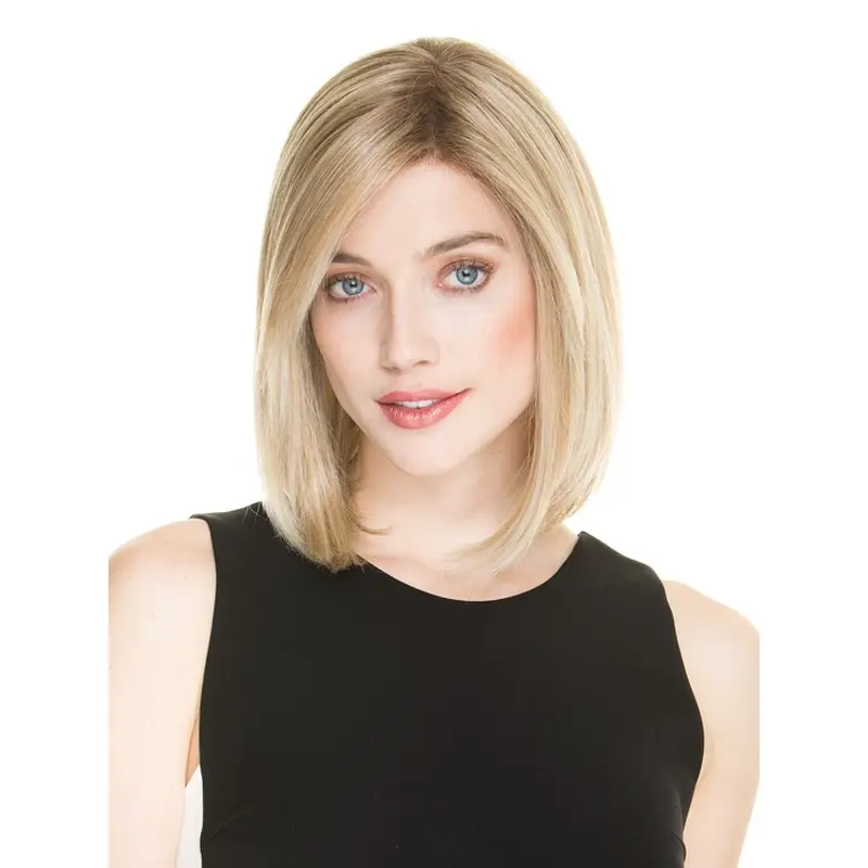 Shoulder Length Blonde 12" Straight New Human Hair Wigs