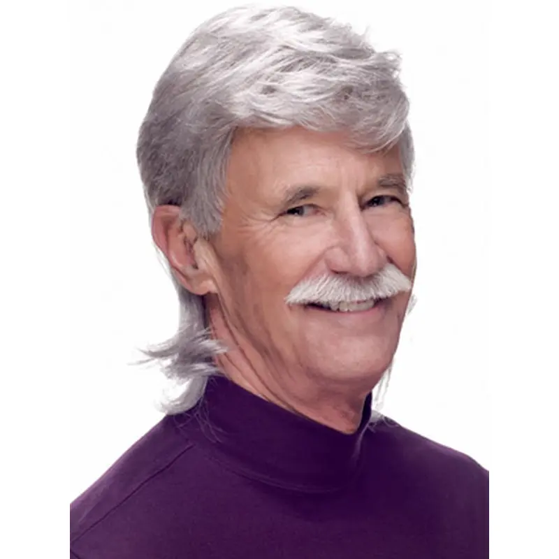 Affordable White Monofilament Short Men Toupees