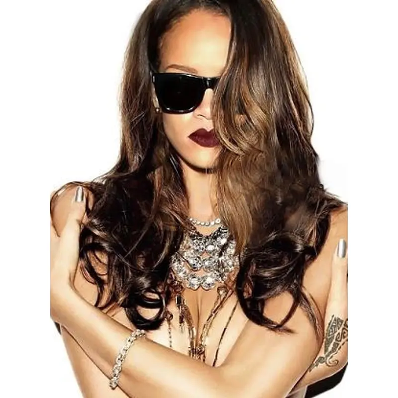 Rihanna Marvellous Long Body Wave Glueless Lace Human Hair Wig 22 Inches