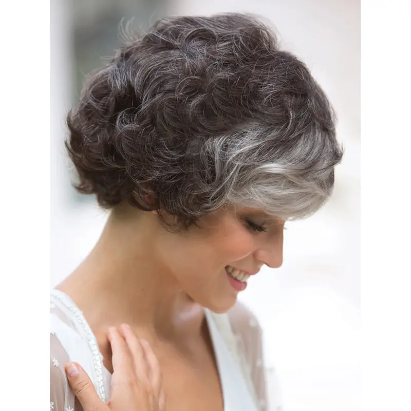 Amazing Short Curly White Exquisite Classic Wigs
