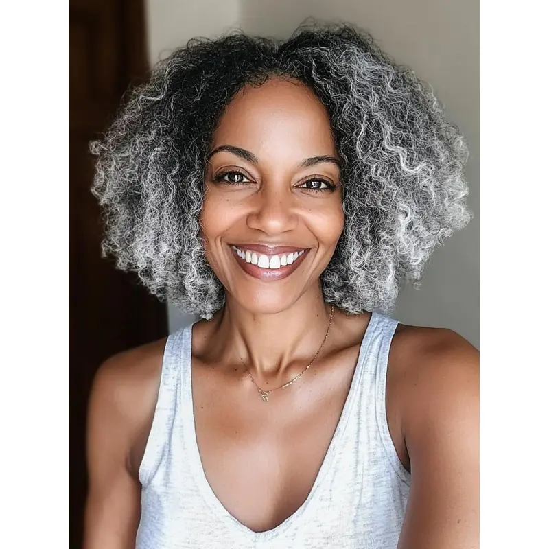 Bob Cut Wigs African American Lace Front Salt and Pepper 12" Wigs