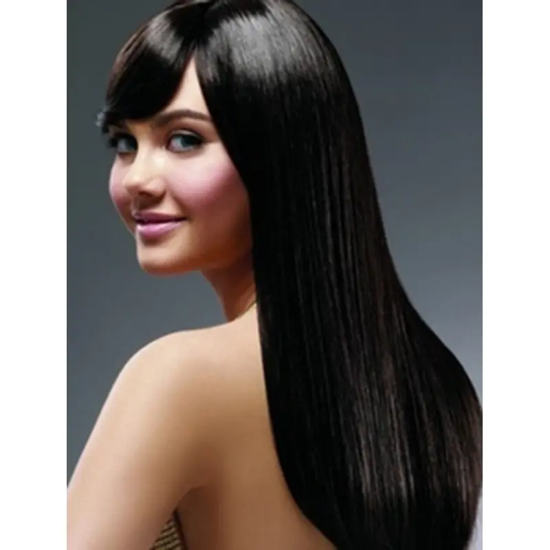 Good Black Straight Remy Human Hair Long Wigs